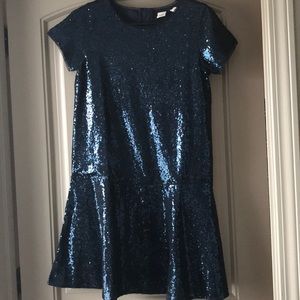 Navy sequin dress NWT